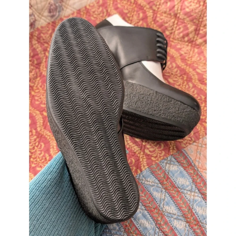Celine Two Tone Platform Wedge Oxford Shoes Black White‎ Leather EU 36.5